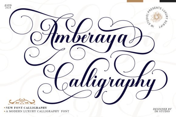 Amberaya Calligraphy: A Delicate, Elegant Typeface