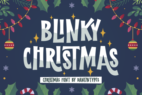 Blinky Christmas: Festive Display Font for Holiday Designs