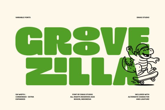 Dks Groovezilla Regular: A Retro Bold Typeface with Modern Flair