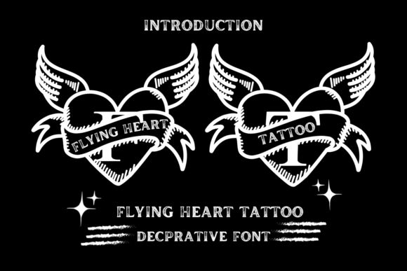 Flying Heart Tattoo: A Font with Creative Flair