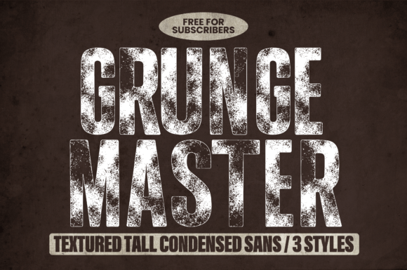 Grunge Master: Unveiling a Striking, Worn-Out Sans Serif