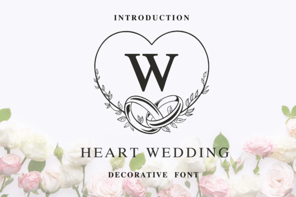 Heart Wedding Monogram: A Typeface for Romantic Design