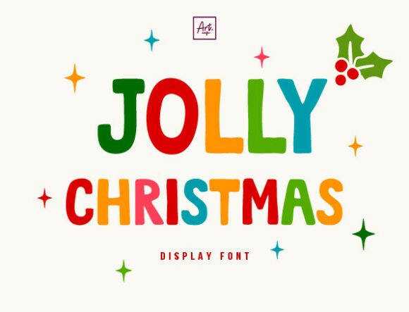 Jolly Christmas: A Bold and Playful Display Font for Festive Designs