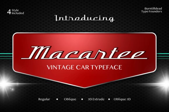 Macartee: A Bold Typeface Inspired by Classic Car Culture