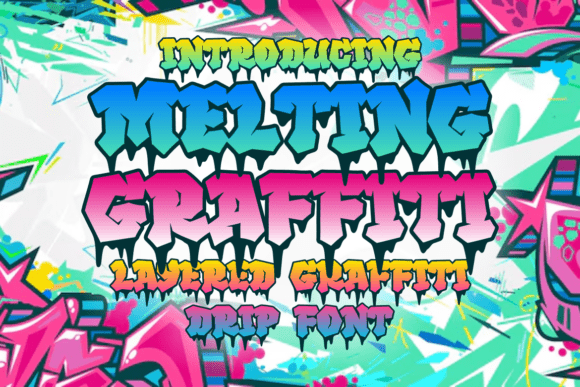 Melting Graffiti: Urban Drip Font for Bold Designs