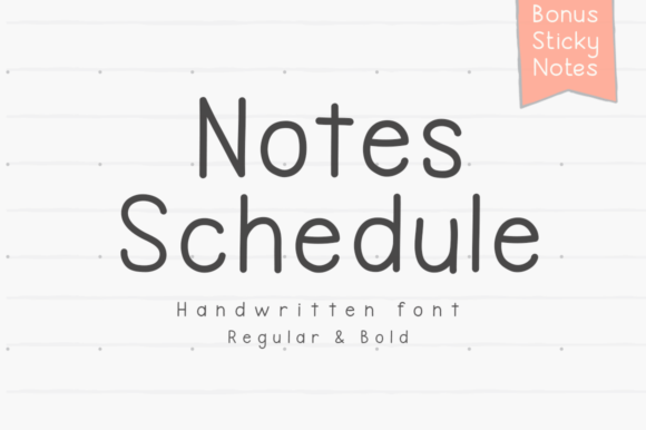 Notes Schedule: A Handwritten Font for Every Creative Project