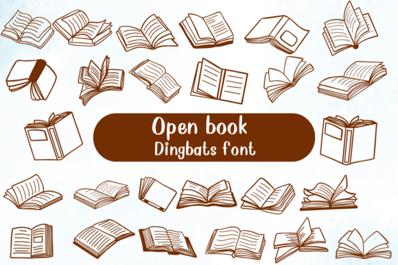 Open Book: A Charming Dingbat Font for Literary Designs