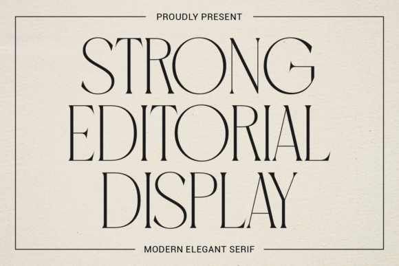 Strong Editorial Display: A Serif for Elegant Headlines