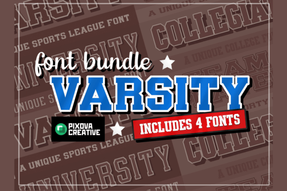 Varsity College Sport Bundle: Dynamic Serif Fonts